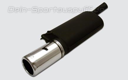 Ulter Sportauspuff Ford FIESTA 3 92-96 80mm rund eingerollt gerade mit Absorber