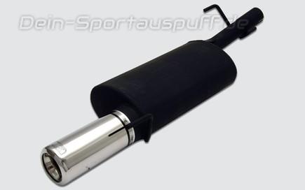 Ulter Sportauspuff Ford FIESTA 4, 5 96-10/99 100mm rund eingerollt gerade mit Absorber