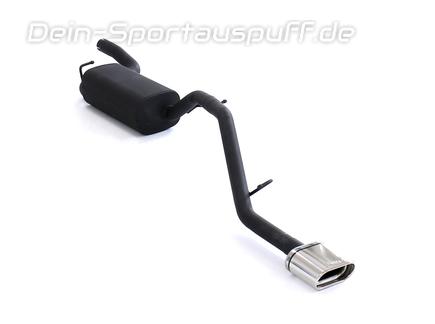 Ulter Sportauspuff Ford FOCUS 2 Lim. 2005- 145x75mm flachoval eingerollt abgeschrägt mit Absorber