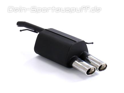 Ulter Sportauspuff Ford FIESTA 6 03/02-05 95x65mm oval eingerollt gerade mit Absorber