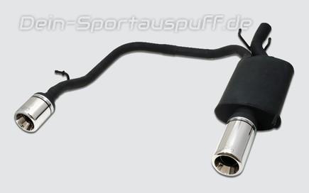 Ulter Duplex Sportauspuff Ford PUMA 97- 100mm rund eingerollt gerade mit Absorber