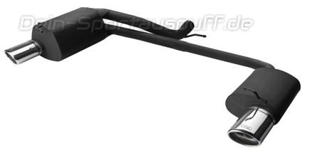 Ulter Duplex Sportauspuff Ford MONDEO mk3 Lim., Fließheck 10/00-06 120x80mm oval eingerollt seitlich abgeschrägt mit Absorber
