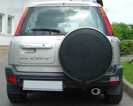 Ulter Sportauspuff Honda CRV 97-01 120x80mm oval eingerollt gerade mit Absorber