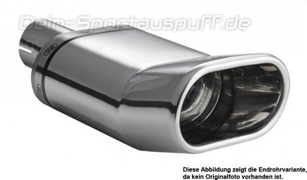 Ulter Sportauspuff Honda CRX DEL SOL 09/92- 145x75mm DTM flachoval eingerollt gerade mit Absorber