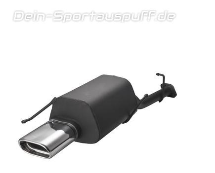 Ulter Sportauspuff Honda PRELUDE 4 145x75mm flachoval eingerollt abgeschrägt mit Absorber