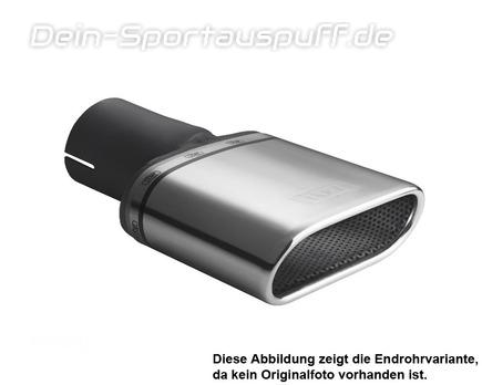 Ulter Sportauspuff Honda PRELUDE 4 167x60mm flachoval eingerollt abgeschrägt mit Absorber