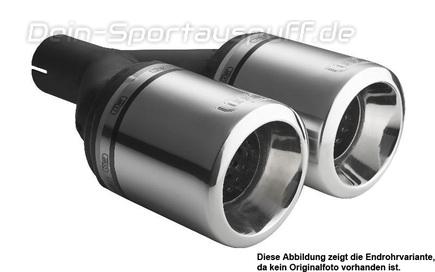 Ulter Sportauspuff Honda CIVIC 6 Fließheck 3-türig 96-01 100mm rund eingerollt gerade mit Absorber