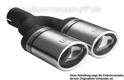 Ulter Sportauspuff Honda CRX DEL SOL 09/92- 95x65mm oval eingerollt gerade mit Absorber
