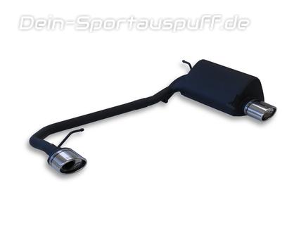 Ulter Duplex Sportauspuff Honda ACCORD 6 Lim. 10/98-02 120x80mm oval eingerollt seitlich abgeschrägt mit Absorber