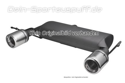 Ulter Duplex Sportauspuff Honda ACCORD 7 Lim. 2002-2008 100mm rund eingerollt abgeschrägt mit Absorber