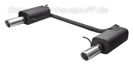 Ulter Duplex Sportauspuff Honda ACCORD 7 Kombi 90mm rund eingerollt abgeschrägt mit Absorber