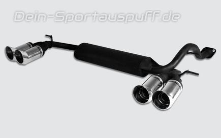 Ulter Duplex Sportauspuff Honda CRX DEL SOL 09/92- 80mm DTM rund scharf abgeschrägt ohne Absorber