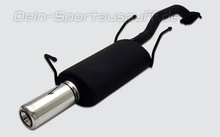 Ulter Sportauspuff Hyundai ACCENT Fließheck 09/94-10/99 80mm rund eingerollt gerade mit Absorber