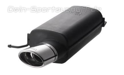 Ulter Sportauspuff Mazda 6 GH Lim., Fließheck 2007- 120x80mm oval eingerollt seitlich abgeschrägt mit Absorber