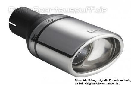 Ulter Sportauspuff Mazda 323, 323F 04/94-04/98 120x80mm oval eingerollt abgeschrägt mit Absorber
