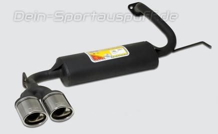 Ulter Sportauspuff Mazda 323, 323F 04/94-04/98 95x65mm oval eingerollt gerade mit Absorber