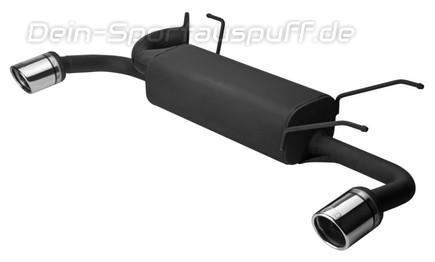 Ulter Duplex Sportauspuff Mazda MX5 NB 98- 90mm rund eingerollt abgeschrägt mit Absorber