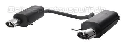 Ulter Duplex Sportauspuff Mazda 6 GH Lim., Fließheck 2007- 120x80mm oval eingerollt seitlich abgeschrägt mit Absorber
