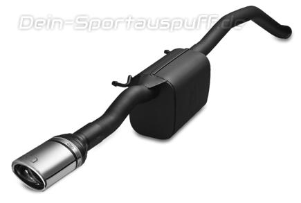 Ulter Sportauspuff Mercedes A-Klasse, B-Klasse 2005- 120x80mm oval eingerollt abgeschrägt mit Absorber