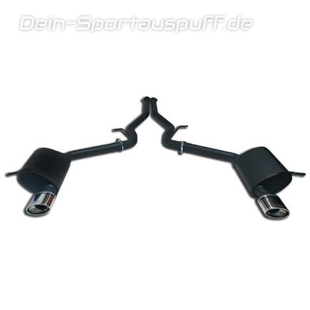 Ulter Duplex Sportauspuff Mercedes E-Klasse W211 01- 120x80mm oval eingerollt abgeschrägt mit Absorber