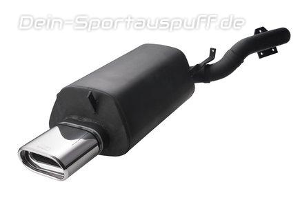 Ulter Sportauspuff Mitsubishi GALANT Lim., 97- 145x75mm flachoval eingerollt abgeschrägt mit Absorber