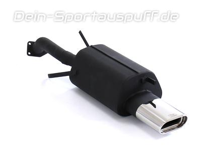 Ulter Sportauspuff Mitsubishi CARISMA Fließheck, Lim. 95-04 145x75mm flachoval eingerollt abgeschrägt mit Absorber
