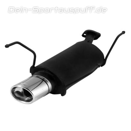 Ulter Sportauspuff Nissan ALMERA N16 Fließheck 02/00- 120x80mm oval eingerollt abgeschrägt mit Absorber