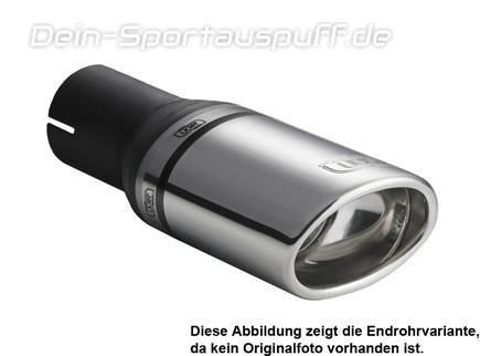Ulter Sportauspuff Nissan MICRA 11/02- 95x65mm oval eingerollt abgeschrägt mit Absorber