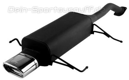 Ulter Sportauspuff Nissan PRIMERA P10 Fließheck, Lim. 06/90-05/96 145x75mm flachoval eingerollt abgeschrägt mit Absorber