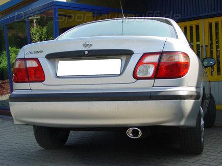 Ulter Sportauspuff Nissan ALMERA N16 Lim. 02/00- 120x80mm oval eingerollt abgeschrägt mit Absorber