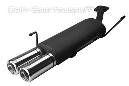 Ulter Sportauspuff Nissan ALMERA N16 Lim. 02/00- 80mm rund eingerollt gerade mit Absorber