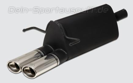Ulter Sportauspuff Opel ZAFIRA B 05- 95x65mm oval eingerollt abgeschrägt mit Absorber