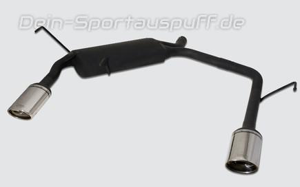 Ulter Duplex Sportauspuff Opel VECTRA C Kombi 09/2002- 120x80mm oval eingerollt abgeschrägt mit Absorber
