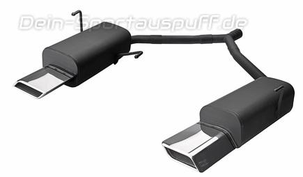 Ulter Duplex Sportauspuff Opel VECTRA C facelift Kombi 2005- 170x55mm rautenförmig eingerollt gerade ohne Absorber