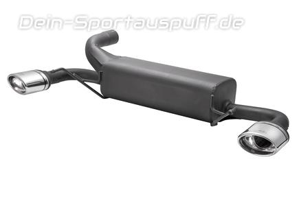 Ulter Duplex Sportauspuff Opel ASTRA J 09- 120x80mm oval eingerollt seitlich abgeschrägt mit Absorber