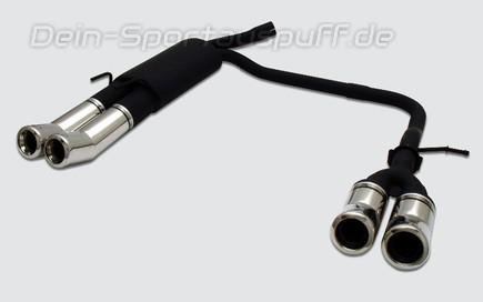 Ulter Duplex Sportauspuff Opel TIGRA 94- 80mm DTM rund eingerollt gerade mit Absorber