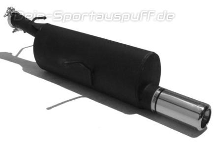 Ulter Sportauspuff Peugeot 307 Fließheck 04/01- 80mm rund eingerollt gerade mit Absorber