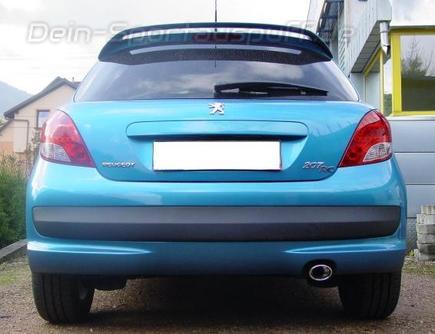 Ulter Sportauspuff Peugeot 207 Fließheck 06- 95x65mm oval eingerollt abgeschrägt mit Absorber