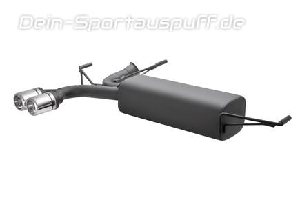 Ulter Sportauspuff Peugeot 206 RC 02-08 80mm rund eingerollt gerade mit Absorber