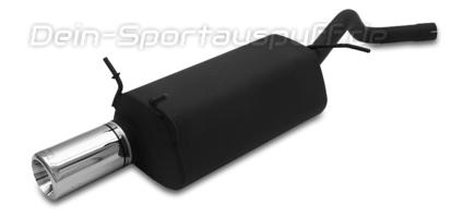 Ulter Sportauspuff Renault Megane Coupe, Coach 95-10/02 80mm rund eingerollt gerade mit Absorber