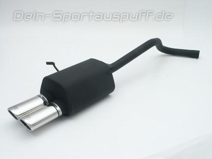 Ulter Sportauspuff Renault Megane 2 Fließheck 2002- 95x65mm oval eingerollt abgeschrägt mit Absorber