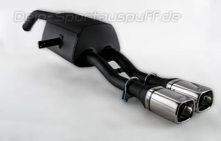 Ulter Sportauspuff Renault MEGANE 3 Grandtour, Cabrio 80x65mm rechteckig eingerollt gerade mit Absorber
