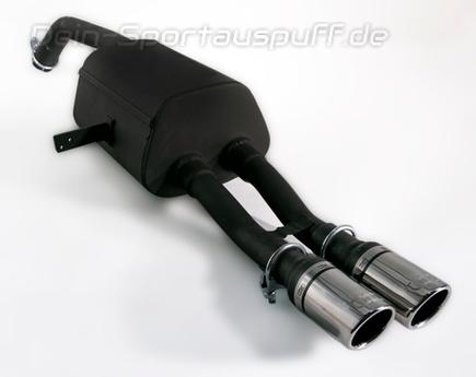 Ulter Sportauspuff Renault MEGANE 3 Grandtour, Cabrio 70mm rund eingerollt abgeschrägt mit Absorber