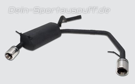Ulter Duplex Sportauspuff Renault Megane Fließheck 99-10/02 80mm rund eingerollt gerade mit Absorber