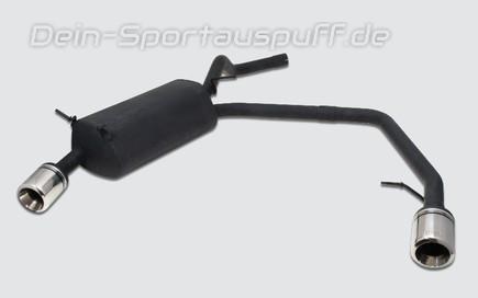 Ulter Duplex Sportauspuff Renault Megane Fließheck 99-10/02 100mm rund eingerollt gerade mit Absorber