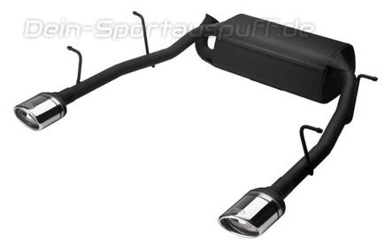 Ulter Duplex Sportauspuff Renault LAGUNA 2 02/2001- 120x80mm oval eingerollt seitlich abgeschrägt mit Absorber