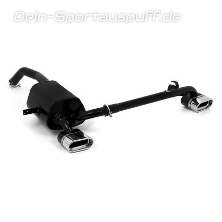 Ulter Duplex Sportauspuff Renault MEGANE 3 Fließheck 5-türig, Coupe 145x75mm flachoval eingerollt abgeschrägt mit Absorber