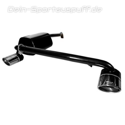 Ulter Duplex Sportauspuff Renault MEGANE 3 Fließheck 5-türig, Coupe 120x80mm oval eingerollt seitlich abgeschrägt mit Absorber