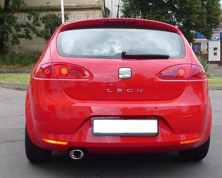 Ulter Sportauspuff Seat LEON, LEON FR 1P 05- 120x80mm oval eingerollt seitlich abgeschrägt mit Absorber