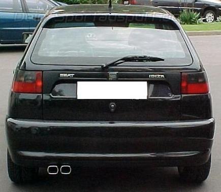 Ulter Sportauspuff Seat IBIZA 6K 00-02 80x65mm rechteckig eingerollt gerade mit Absorber